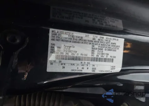 2014 Ford Focus Se from USA, damaged, VIN 1FADP3F29EL215735